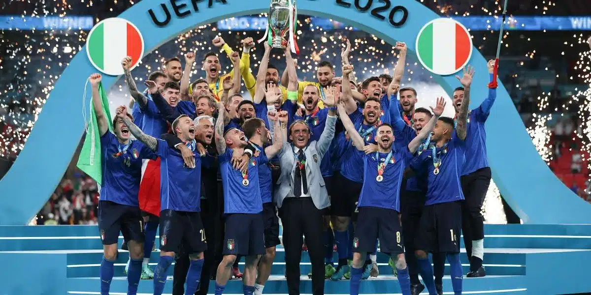 champions imposants de l'Euro Football