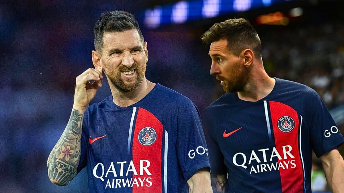 Messi PSG collage