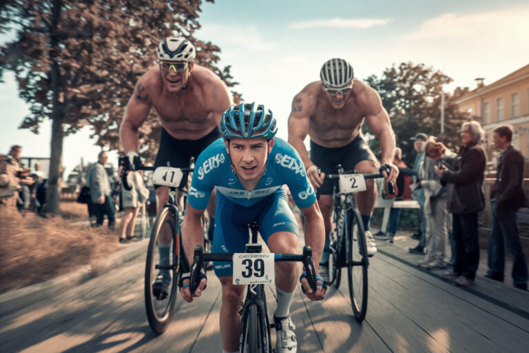 Seixas affrontant Pogacar et Vingegaard lors d'une étape montagne du Tour de France.