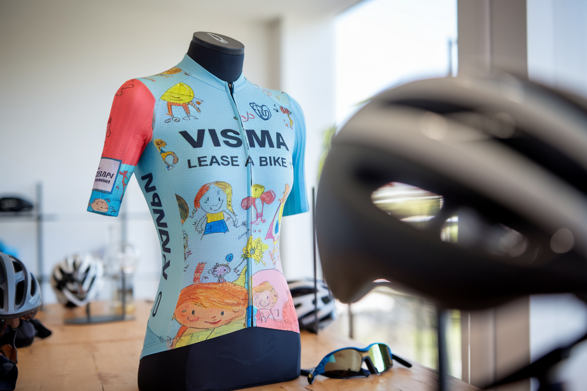 15 dessins d'enfants, 1 maillot inédit, Visma-Lease a Bike le révèle, ce design inattendu fait fureur