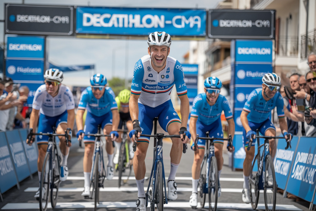 Paul Seixas et ses coéquipiers Decathlon-CMA CGM préparent le Tour de France ensemble.