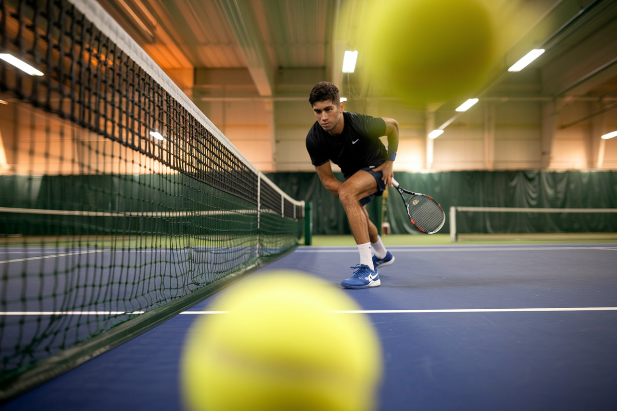 Adrian Mannarino brandit ses trophées après ses victoires majeures au tennis en 2024.