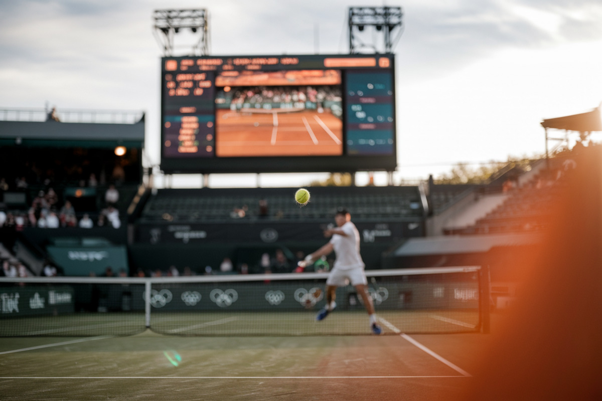 Douze matchs de tennis simultanés sur les courts de Roland-Garros, le 5 juin 2026.