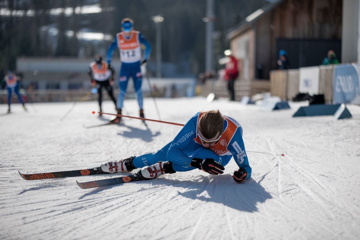 Quinn Simmons franchit la ligne d'arrivée, bras levés, devançant les leaders de la course.