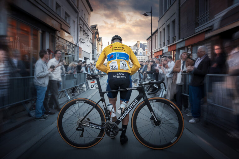 Vingegaard porteur du maillot jaune lors de la première étape du Tour de France 2026.