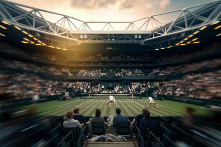 Jannik Sinner et Alexander Zverev en finale, court de Wimbledon, raquettes levées.