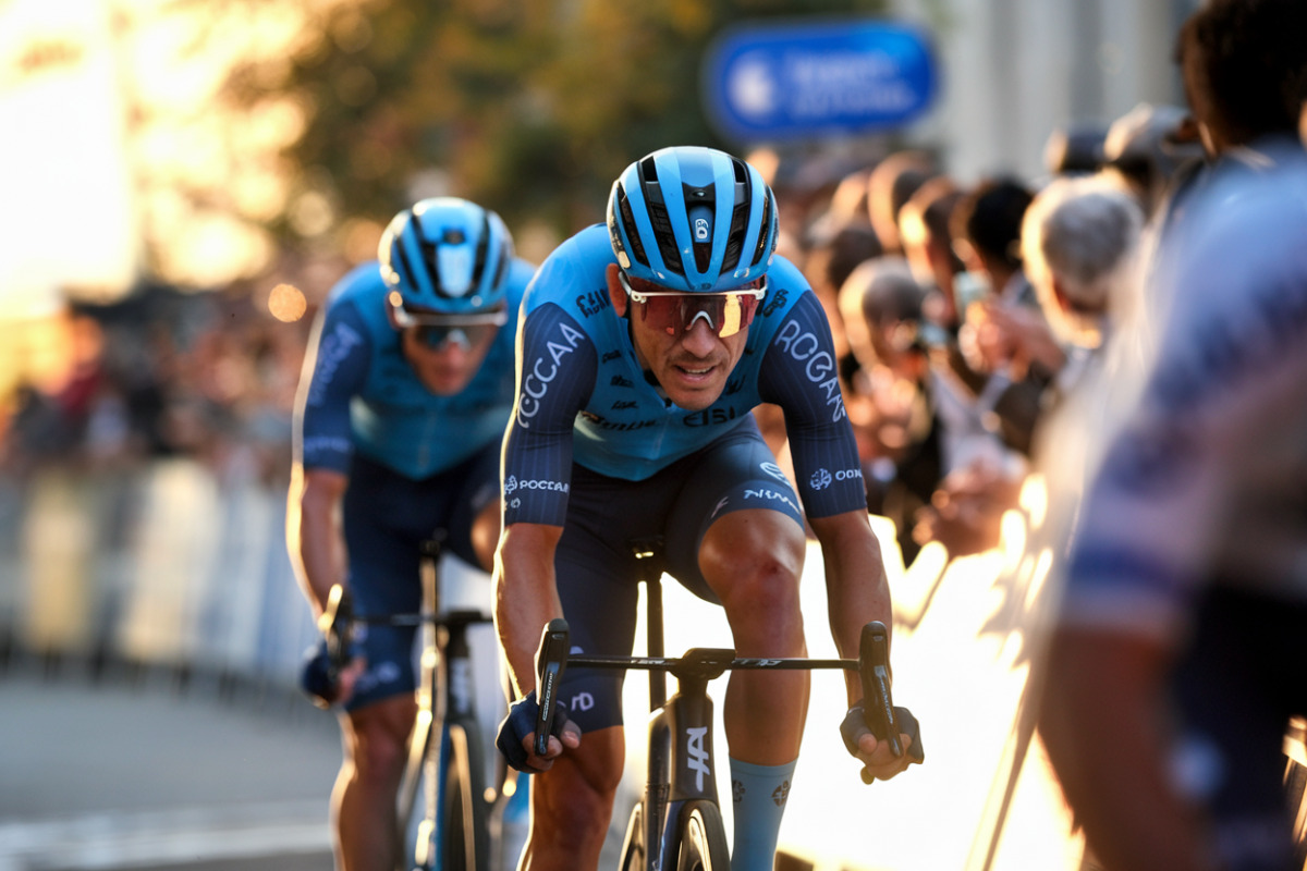 Pogacar dominant la troisième étape du Tour de France 2026, Seixas impressionnant en arrière-plan.