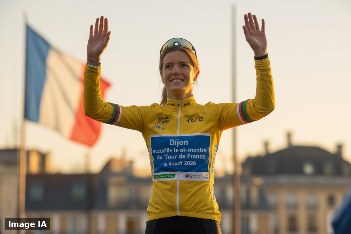 Cyclistes féminines en contre-la-montre à Dijon lors du Tour de France 2026.