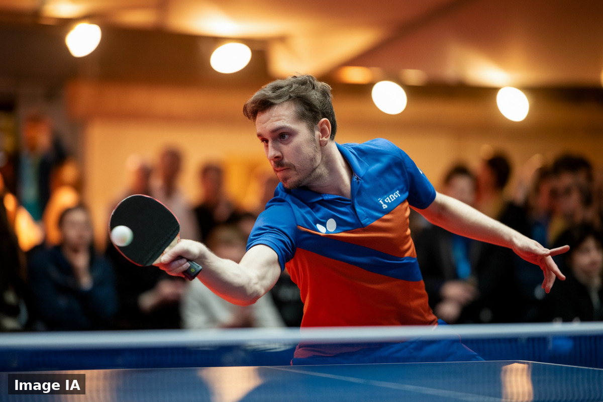 Félix Lebrun tenant son trophée à Malmö après sa victoire au Grand Smash.