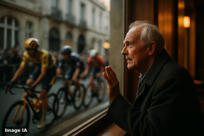 Les coureurs du Tour de France 2027 franchissent la ligne d'arrivée à Angers le 7 juillet.