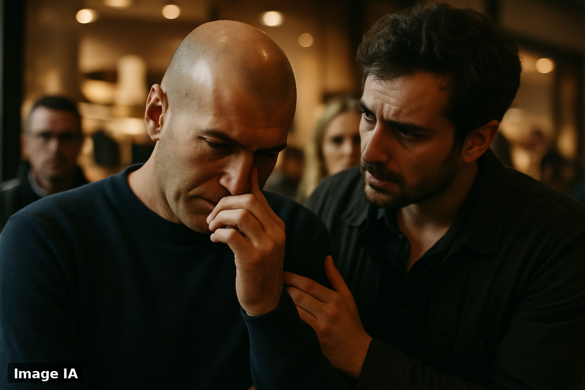 Zidane devant micro annonçant sa première sélection de joueurs de tennis français.