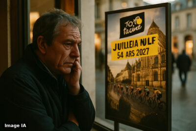 Les cyclistes du Tour de France traversant les rues historiques de Bourges en juillet.
