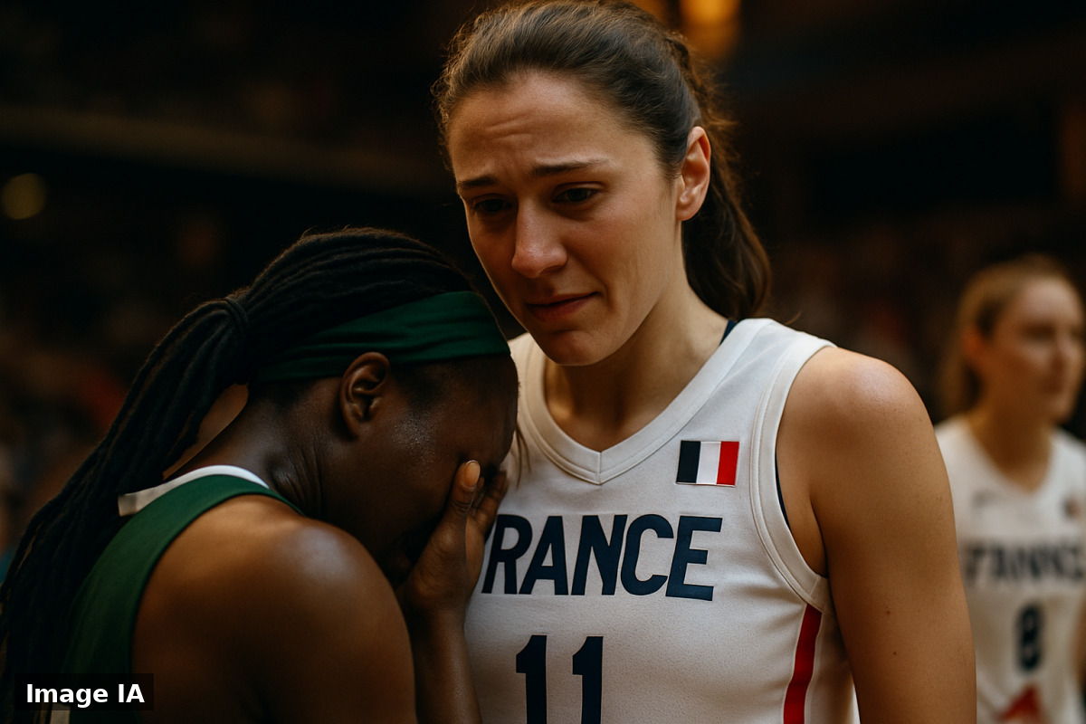 Les joueuses françaises célèbrent leur victoire écrasante contre le Nigeria à Berlin.