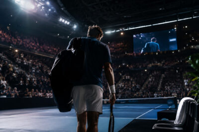 Stan Wawrinka salue le public à Bâle, raquette baissée, dépité